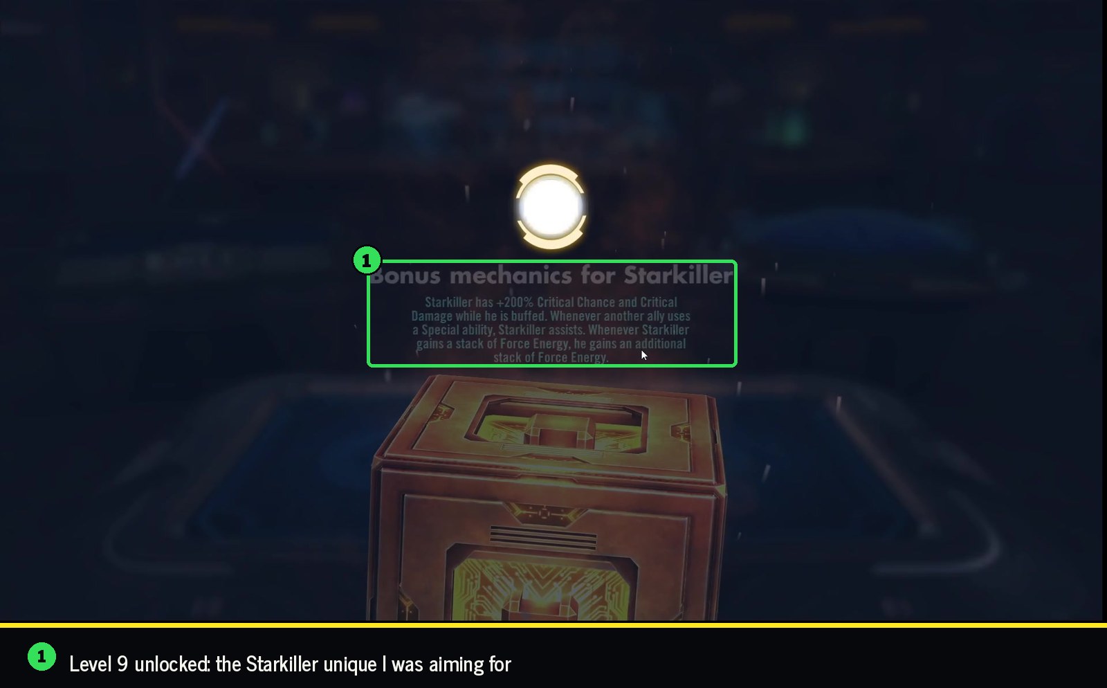 Level 9 unlocked: Bonus mechanics for Starkiller